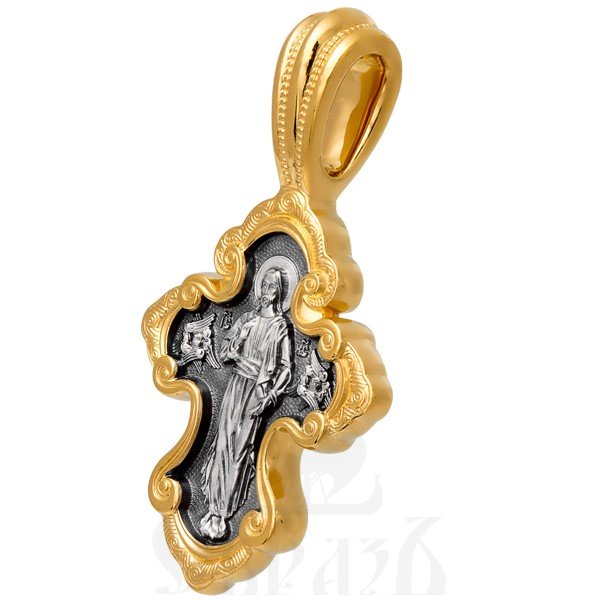 крест «господь вседержитель. св. александр невский», серебро 925 проба с золочением (арт. 101.089)