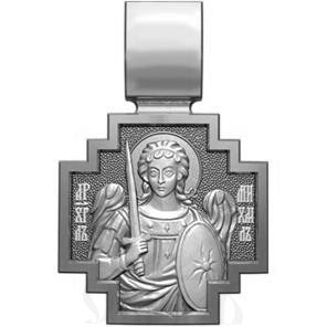 нательная икона св. священномученик феодот киринейский, серебро 925 проба с родированием (арт. 06.558р)