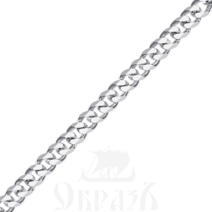 цепь плетение "гурмет" серебро 925 пробы с родиевым покрытием (арт. нц 22-002-3 d0,90)
